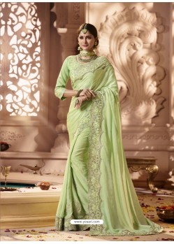 Green Designer Wedding Sari