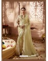 Khaki Designer Wedding Sari