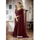 Brown Designer Silk Party Wear Sari