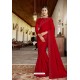 Red Designer Silk Party Wear Sari