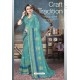 Turquoise Designer Silk Party Wear Sari