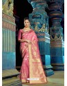 Pink Designer Silk Party Wear Sari