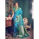 Blue Designer Kanchivaram Silk Party Wear Sari