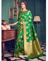 Green Designer Kanchivaram Silk Party Wear Sari