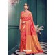 Orange Designer Kanchivaram Silk Party Wear Sari