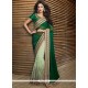 Modish Green Chiffon And Net Designer Saree