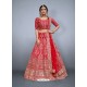 Red Heavy Embroidered Wedding Lehenga Choli