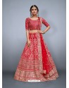 Red Heavy Embroidered Wedding Lehenga Choli