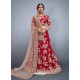 Crimson Heavy Embroidered Wedding Lehenga Choli
