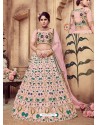 Baby Pink Heavy Embroidered Wedding Lehenga Choli