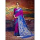 Magenta Designer Silk Party Wear Sari