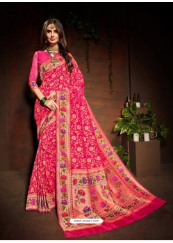 Rani Designer Paithani Silk Sari