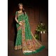 Forest Green Designer Paithani Silk Sari