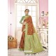 Rust Designer Banarasi Silk Sari