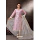 Baby Pink Embroidered Designer Straight Salwar Suit