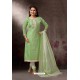 Green Embroidered Designer Straight Salwar Suit