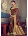 Stunning Multi Colour Designer Party Wear Sari