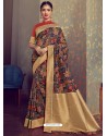 Elegant Multi Colour Designer Party Wear Sari