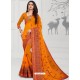 Yellow Designer Georgette Sari