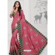 Light Pink Designer Silk Sari