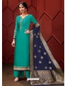 Turquoise Designer Palazzo Salwar Suit