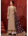 Beige Designer Palazzo Salwar Suit