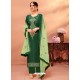 Dark Green Designer Silk Palazzo Salwar Suit