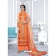Orange Designer Georgette Palazzo Salwar Suit