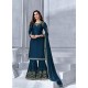 Navy Blue Designer Georgette Palazzo Salwar Suit
