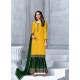 Yellow Designer Georgette Palazzo Salwar Suit