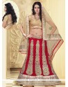 Beautiful Red Net Wedding Lehenga Choli