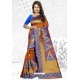 Dark Blue Heavy Embroidered Designer Cherry Banarasi Silk Sari