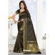 Black Heavy Embroidered Designer Kanjivaram Silk Sari