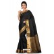 Black Heavy Embroidered Designer Kanjivaram Silk Sari