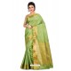 Green Heavy Embroidered Designer Kanjivaram Silk Sari