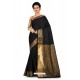 Black Heavy Embroidered Designer Kanjivaram Silk Sari