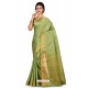 Green Heavy Embroidered Designer Kanjivaram Silk Sari