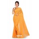 Yellow Heavy Embroidered Designer Chiffon Sari