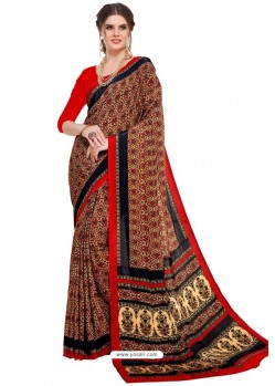 Multi Colour Heavy Embroidered Designer Silk Sari