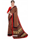 Multi Colour Heavy Embroidered Designer Silk Sari