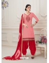 Pink Embroidered Punjabi Patiala Suits