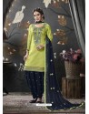Green Designer Embroidered Punjabi Patiala Suits