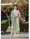 Ravishing Cream Embroidered Designer Churidar Salwar Suit