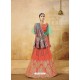 Orange Heavy Embroidered Silk Wedding Lehenga Choli