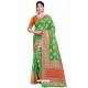 Forest Green Banarasi Weaving Worked Silk Saree