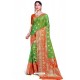 Latest Green Banarasi Silk Weaving Worked Designer Saree