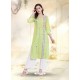 Green South Cotton Embroidered Kurti