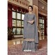 Grey Designer Georgette Sharara Suit