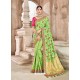 Elegant Green Dolla Pure Viscos Party Wear Saree