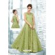 Green Heavy Silk Hand Worked Designer Gown